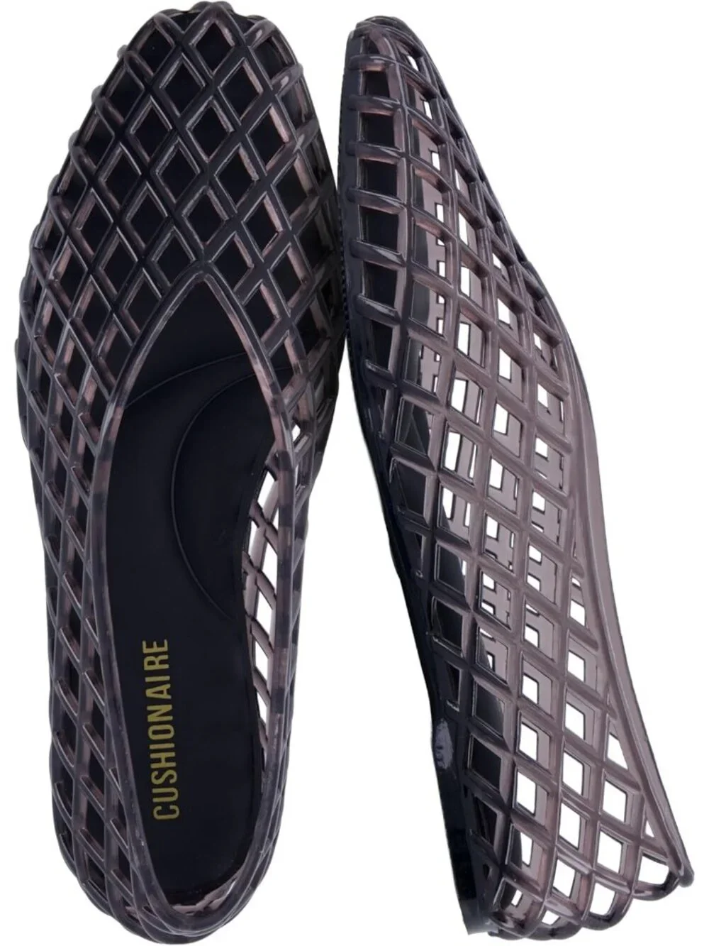 〽️Women's Smoke Ballet Flats Slip On Pointed Toe Comfortable Jelly Shoes